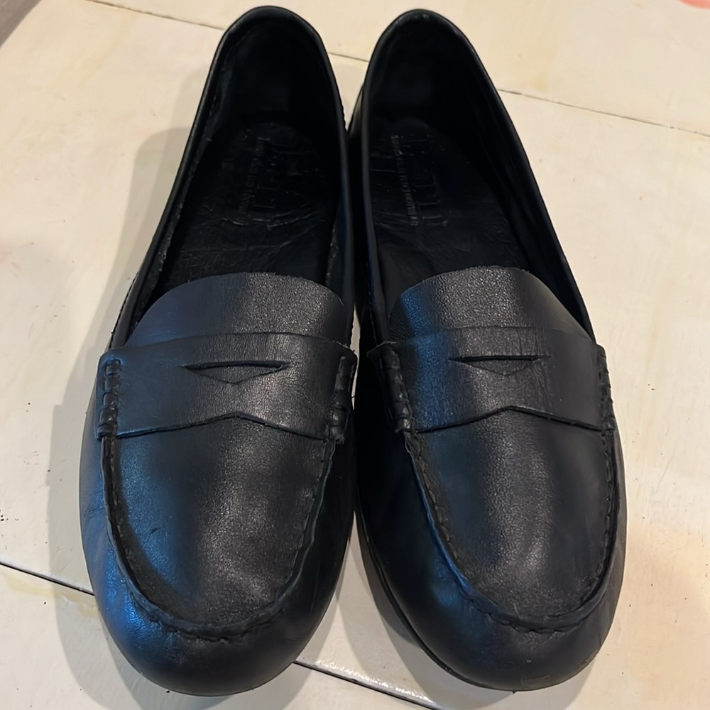 Born Black Leather Loafers size 9.5 women’s - Picture 3 of 9